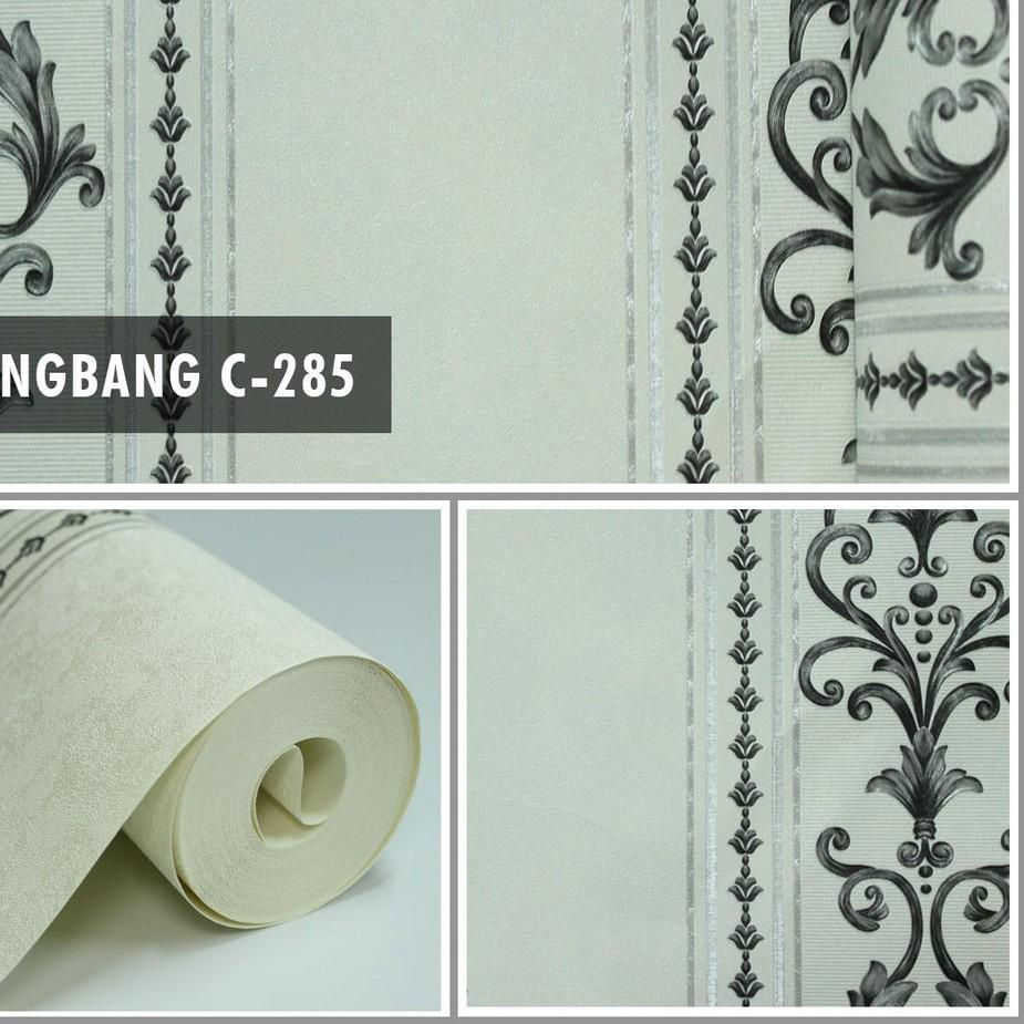 ❅ WALLPAPER DINDING VINYL BERTEKSTUR, TIMBUL DAN TEBAL, WALLPAPER DINDING VINYL CLASSIC ELEGANT ♘