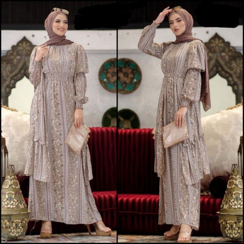 New] Set dress audrey original soira premium quality / set bangkok floral import /201007