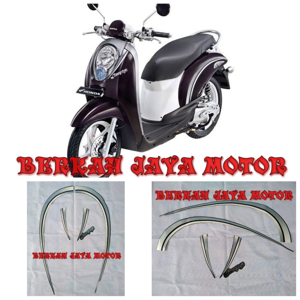 LIS BODI STICKER BODY STRIPING SCOOPY TAHUN 2010 BODY FULL hitam