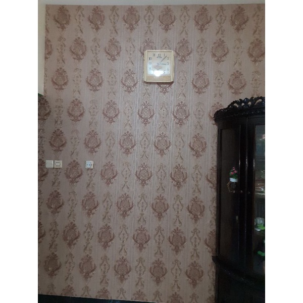 jasa pemasangan wallpaper dinding stiker wallpaper 3D dan wallpaper vinyl timbul ukuran 53 CM * 10 m