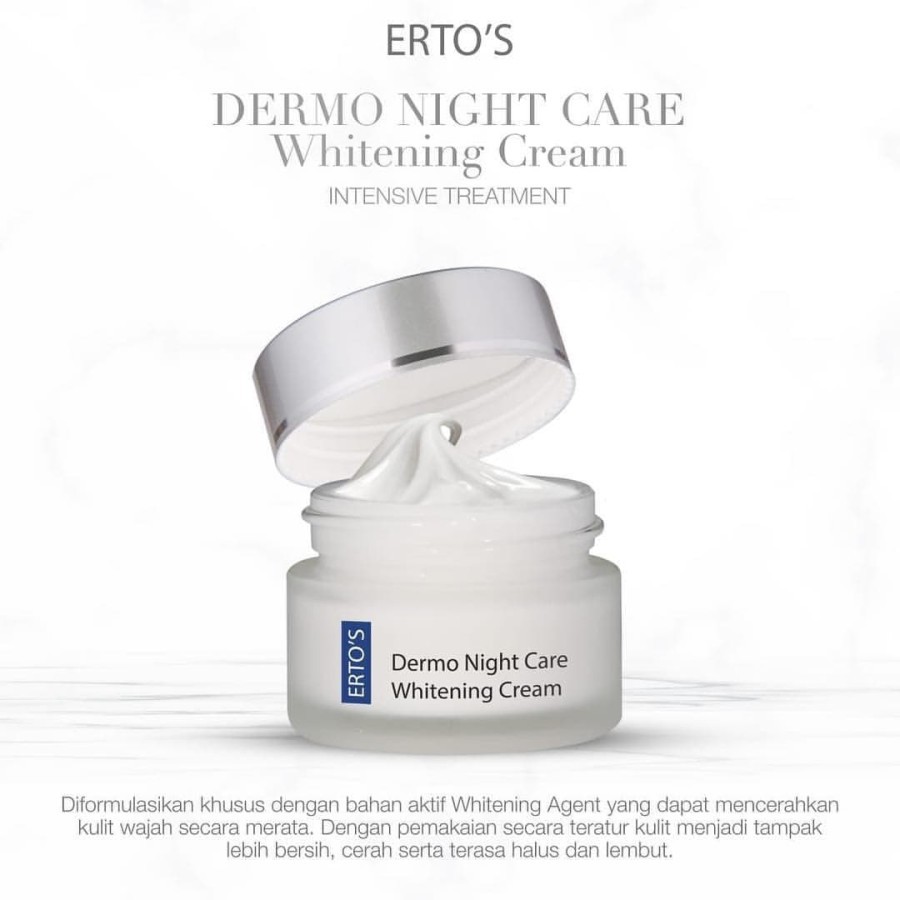 ERTO’S Dermo Night Care Whitening Cream 12,5 g / Ertos Pemutih Wajah Krim Malam12.5 g