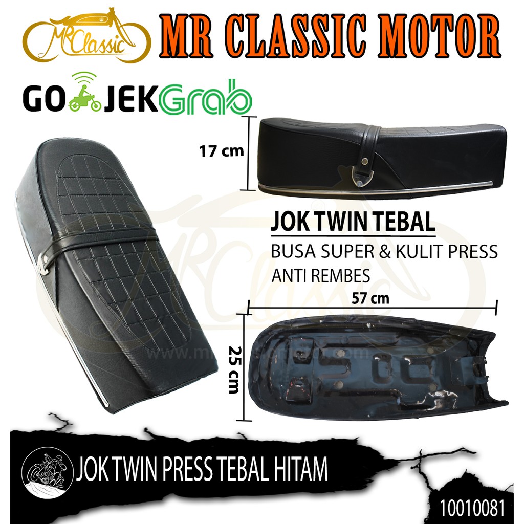 Jok HondA CB125 Twin Press Tebal Hitam