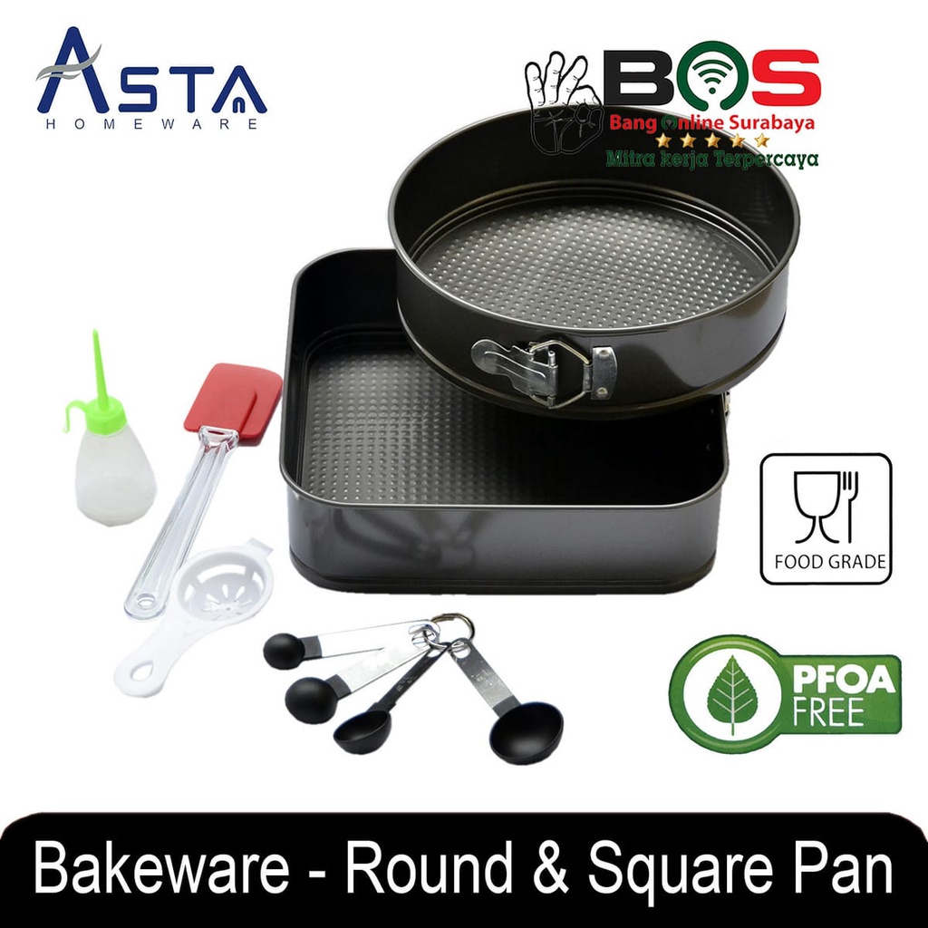 Loyang Bongkar Pasang Cetakan Kue 2 in 1 Asta 1 Set isi 7 Pcs Cake Pan