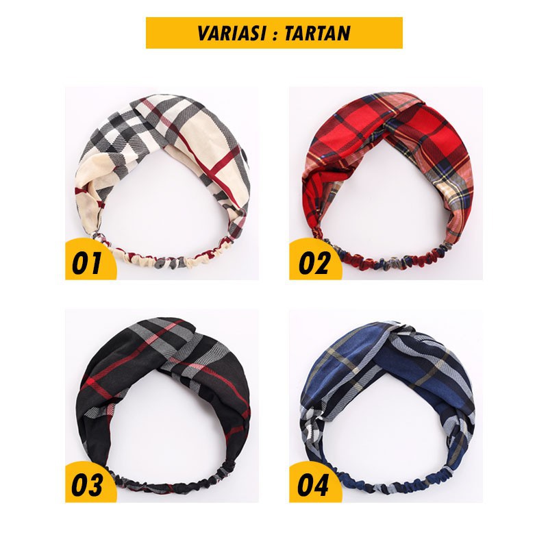 SIMPLE BANDANA FASHION WANITA MODEL SIMPUL KAIN MOTIF ALA KOREA HA001 HA002 HA003