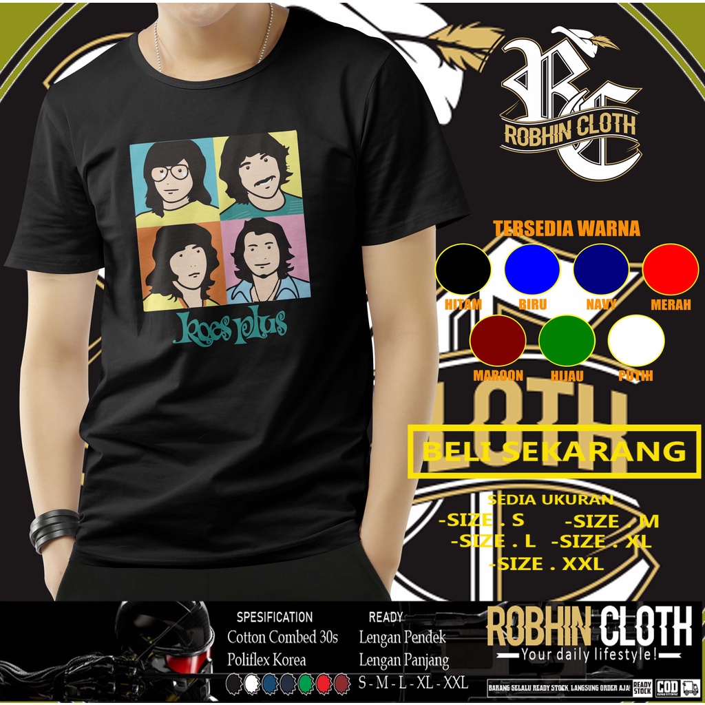 KAOS BAJU KOES PLUS SILUET V2 KAOS BAND