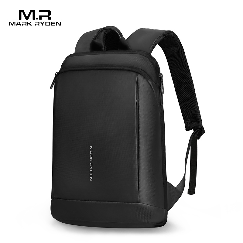 SmallLee Mark Ryden Ransel Laptop Ramping Pria Tipis Back Pack 15.6 Inch Work Man Ransel Tas Bisnis Unisex Hitam Ransel Ultralight