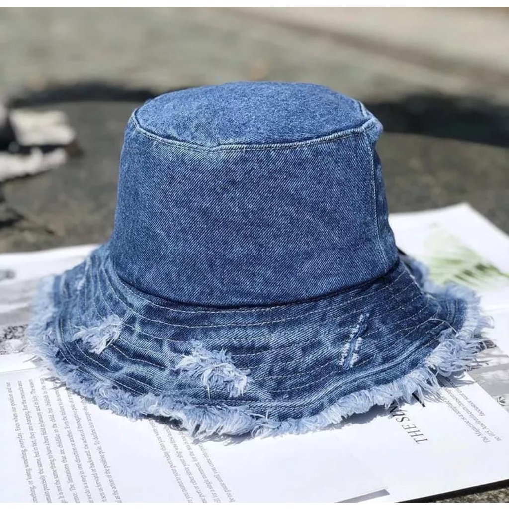 Topi Bucket Hat Jeans Rumbai unisex