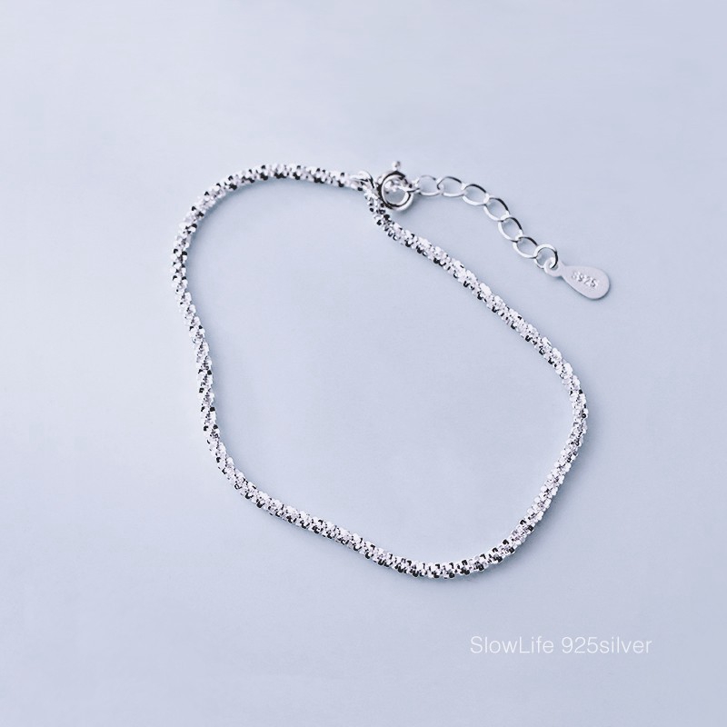 Fashion Aksesoris Perhiasan Gelang S925 Sterling Silver Gelang Sederhana