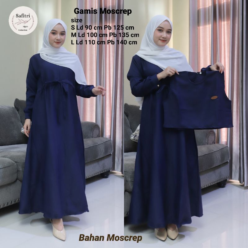 Gamis Moscrep Terbaru by ORI SAFITRI size S M L