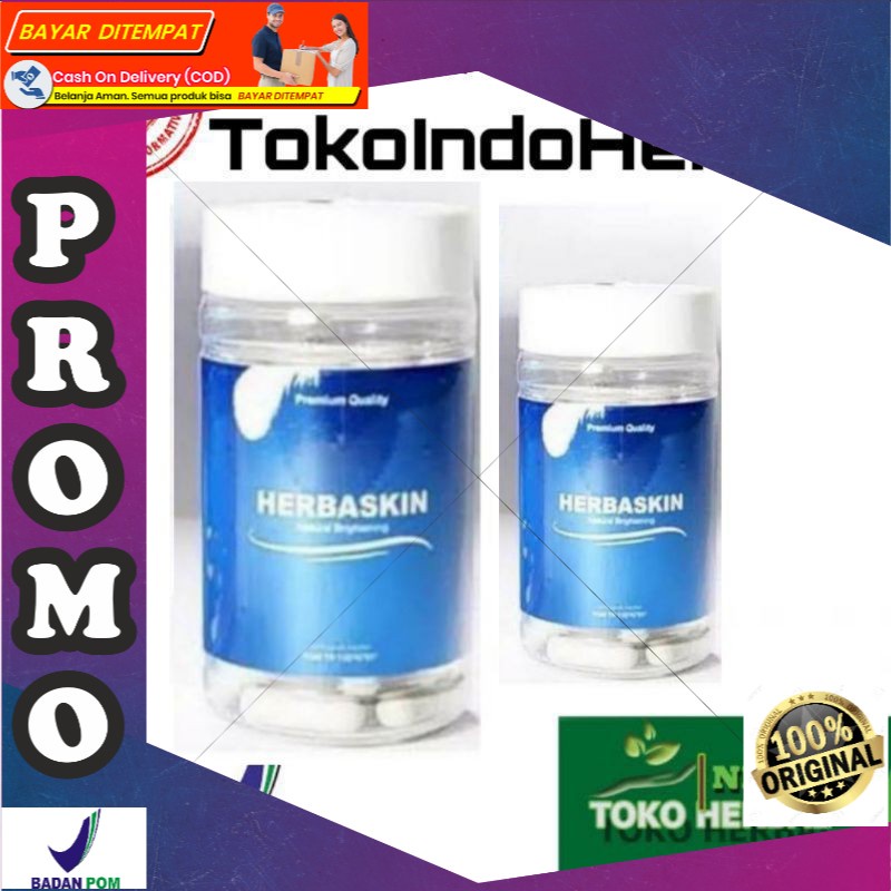 HERBASKIN - Herbaskin Asli Kapsul Pemutih isi 50 Herbaskin Natural Brightening Suplemen