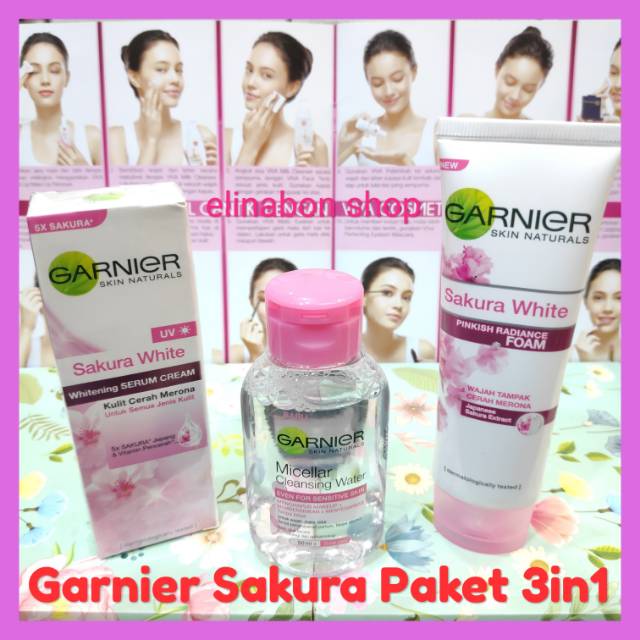 Garnier sakura white paket 3in1
