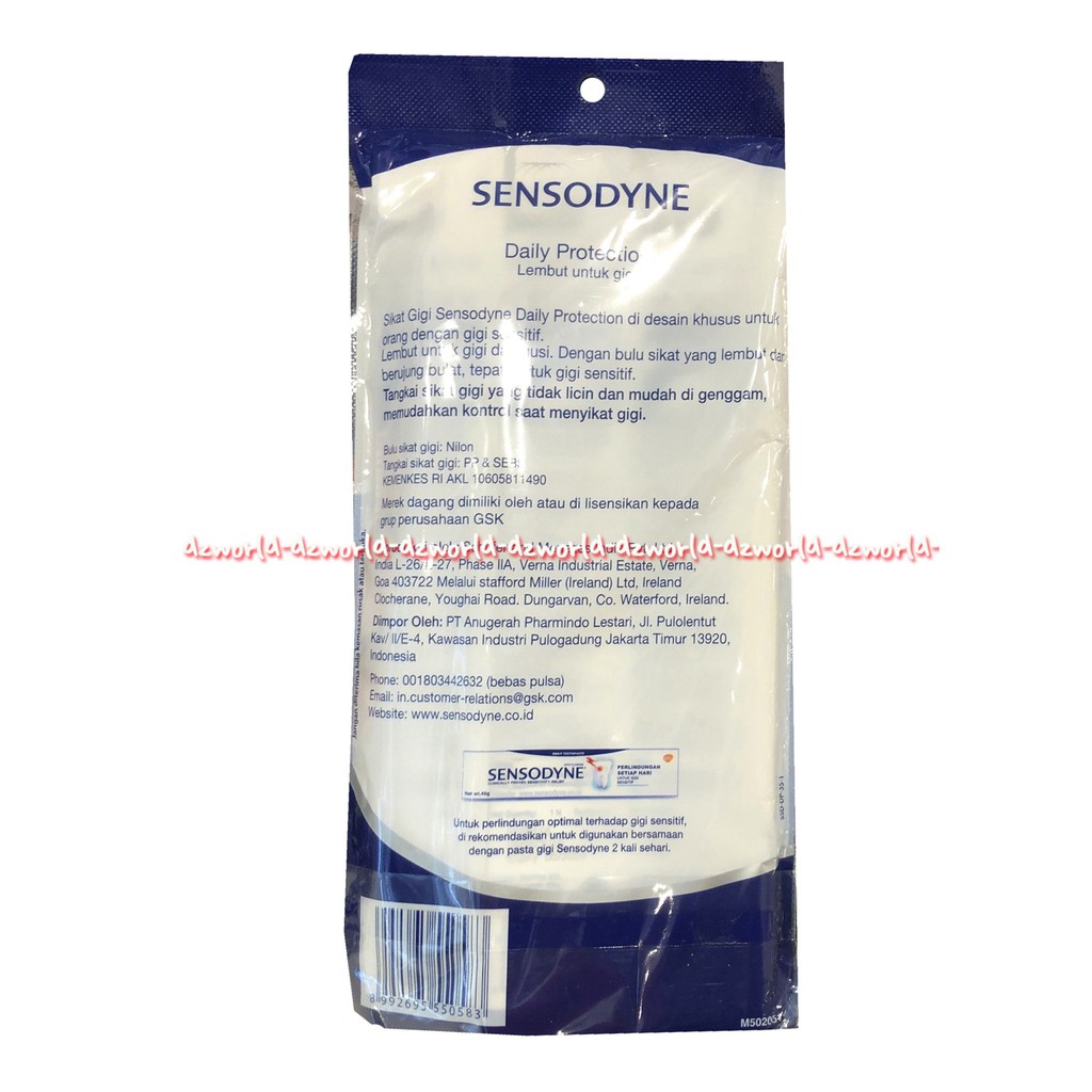 Sensodyne Daily Protection 3pcs Sikat Gigi Sensodaine Toothbrush Tooth Brush Senso dyne Daily Untuk Sehari hari