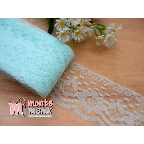 Renda Air Lebar 6 cm Hijau Tosca (TILE-09)