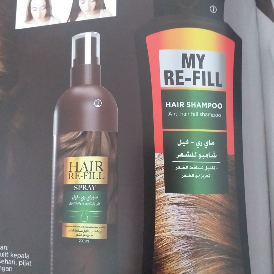 Shampoo &amp; Spray HAIR RE-FILL ORIGINAL From EGYPT Perawatan Rambut