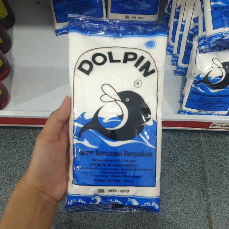 

Garam Konsumsi Beryodium Dolpin 500gr
