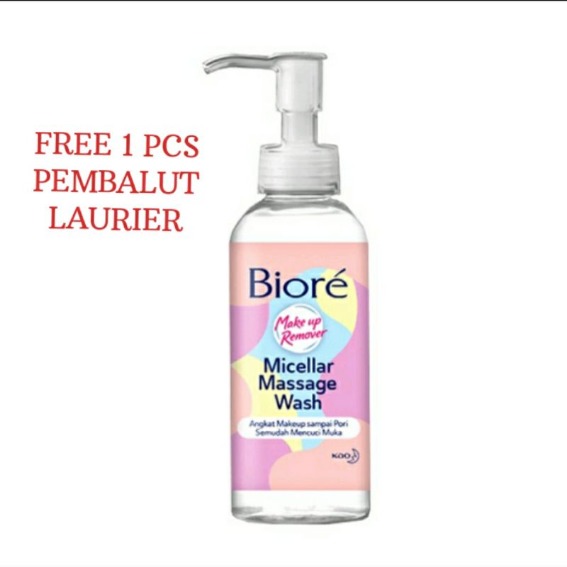 BIORE MAKE UP REMOVER MASSAGE WASH MICELLAR WATER 90ML