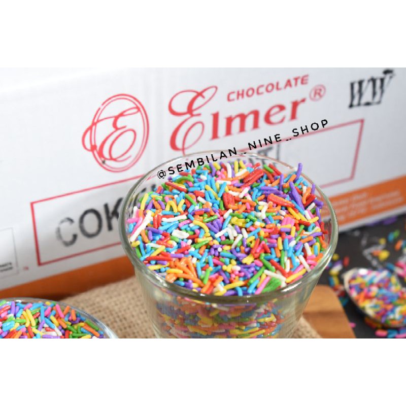 

ELMER Meises WARNA WARNI 250 Gram Meses Chocorice mix Pelangi Rainbow Chocolate Butir Cokelat Coklat