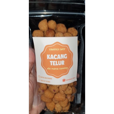 

Kacang Telur Kemasan Ekonomis Ala Mama Cenning