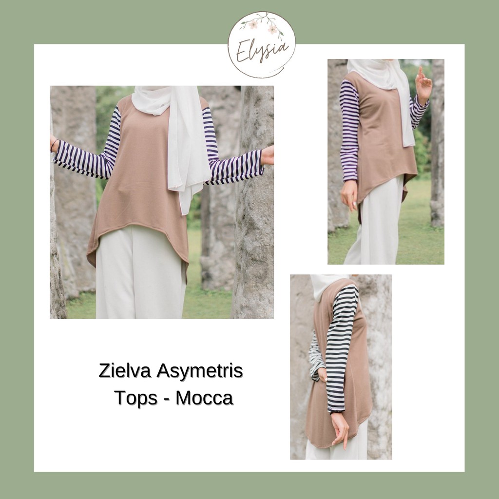 Zielva Asymetris Tops - Baju Wanita Murah Fashion Muslim