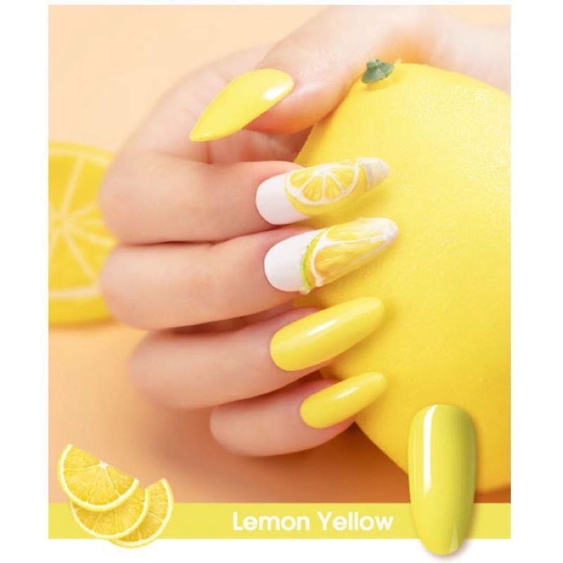 ROSALIND yellow series 7ml uv soak off gel polish / kutek gel kuning tahan 1 bulan