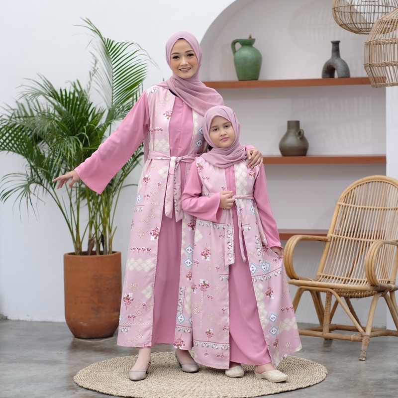 GAMIS COUPLE IBU DAN ANAK GAMIS ABAYA KIRANA GAMIS [Harga Terpisah]