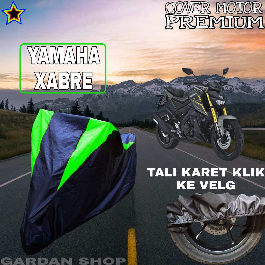 Sarung Motor YAMAHA XABRE Hitam HIJAU Body Cover Penutup Pelindung Motor Yamaha Xabre PREMIUM