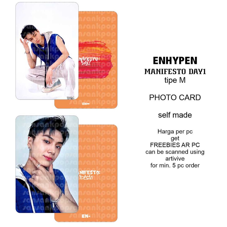 photocard enhypen Enha MANIFESTO DAY 1 TYPE M UNOFF