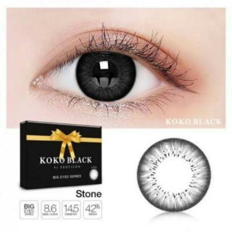 X2 Koko Black Softlens  - Diameter 14,5mm