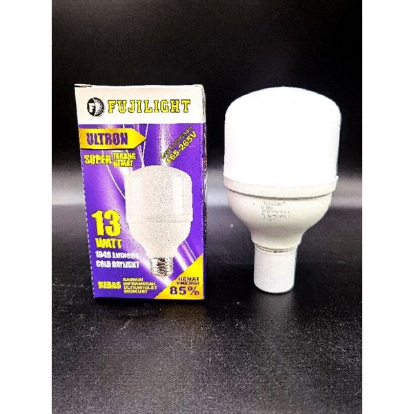 Lampu Led 13w FUJILIGHT ULTRON, warna bolam putih 6500K,garansi 1 tahun, model capsul