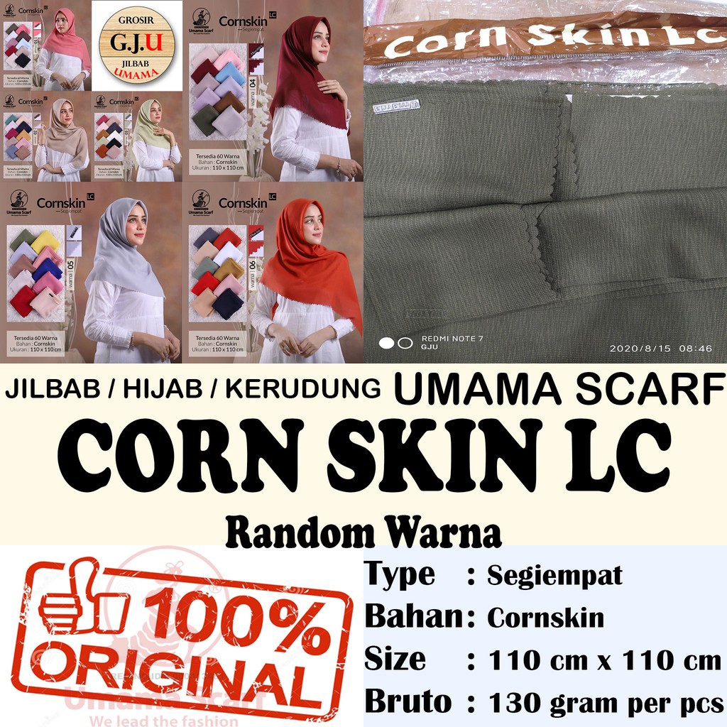 Umama CORN SKIN LC laser cut jilbab hijab segiempat random Umama CORN SKIN LC laser cut jilbab hijab segiempat random