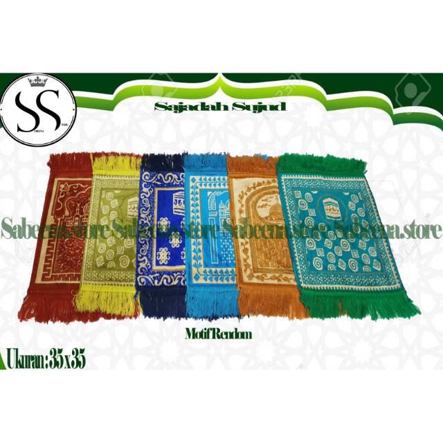 Sajadah Sujud Turkey Turkiye Ukuran 35x35 Bahan Bulu By Sabeena.Store