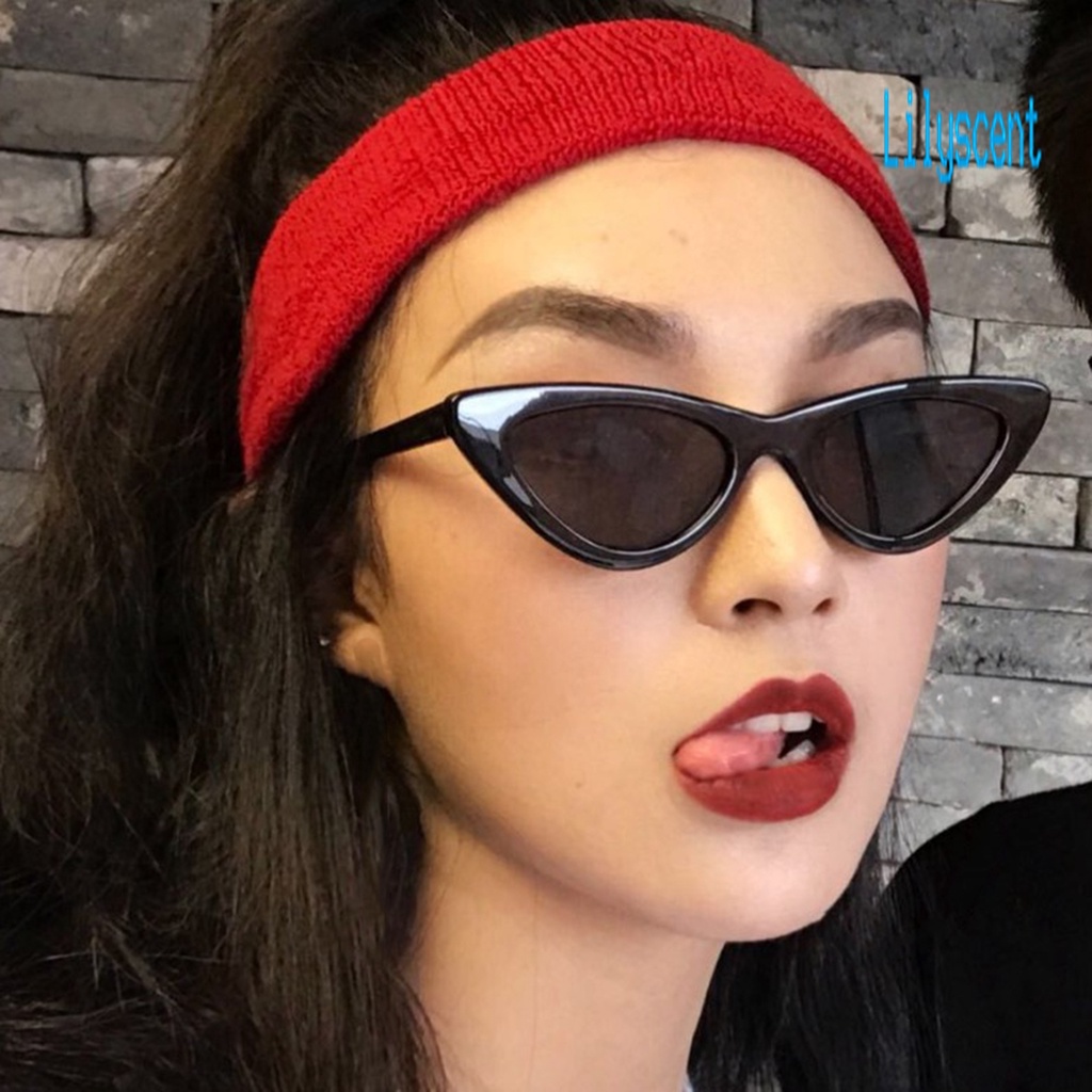 Kacamata Hitam Wanita Model Cat Eye Bahan Plastik Untuk Musim Panas