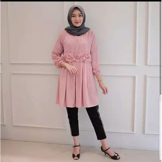 ALMA TOP TUNIK BAHAN BALOTELLI LD 104 PJ 95 T0 FIT XL