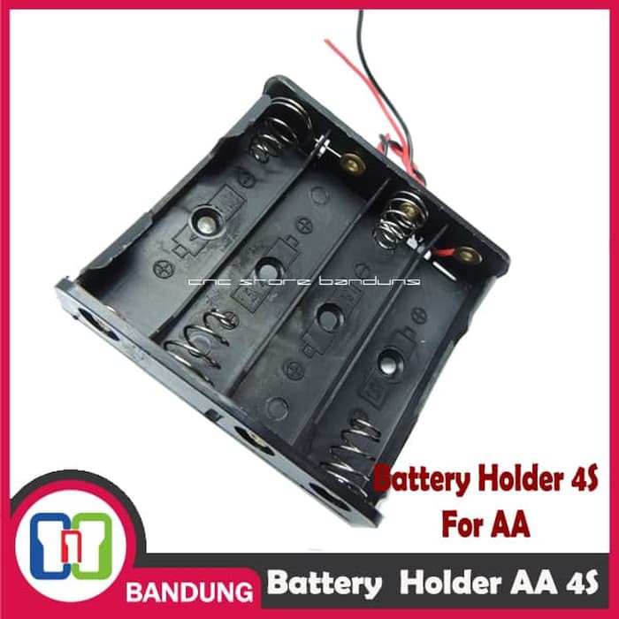 CNC KOTAK BATERAI AA TEMPAT BATTERY 4X1 TEMPAT BATRE 1,5V AA 4S