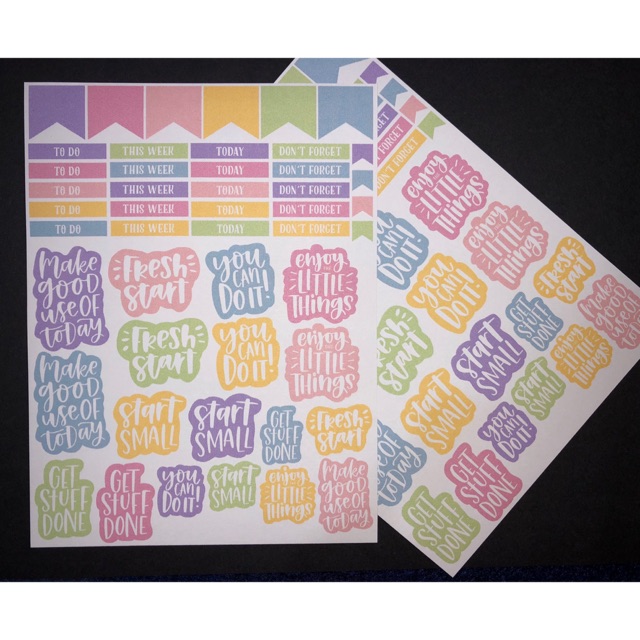 

Sticker kertas lucu pastel motivational journal bujo note paper sticker