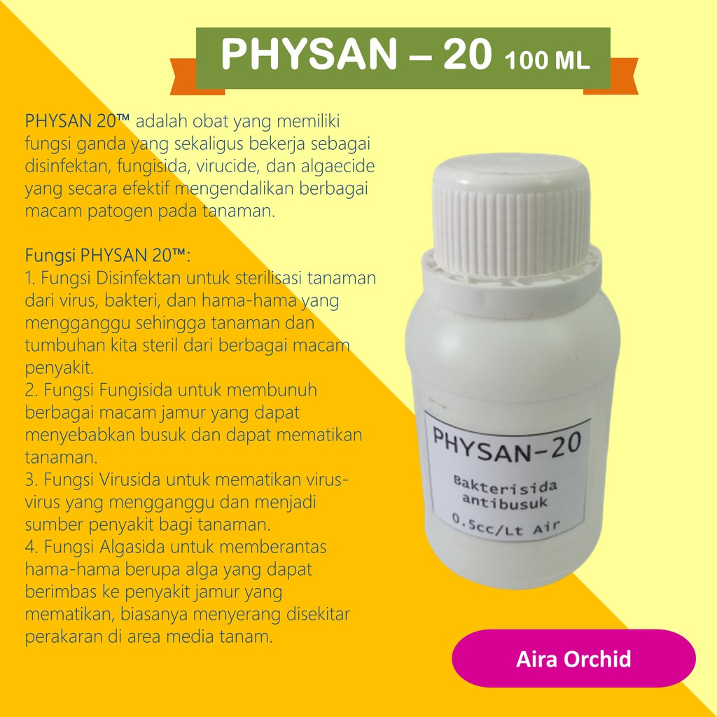 OBAT TANAMAN 4 IN 1 BAKTERISIDA FUNGISIDA VIRUSIDA ALGASIDA PHYSAN-20