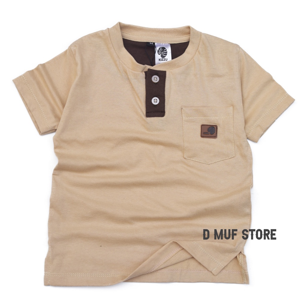 Kizzu Kaos Plaket Anak Premium Cotton 30s Usia 1-12 Tahun Plaket Coksu - dmufstore