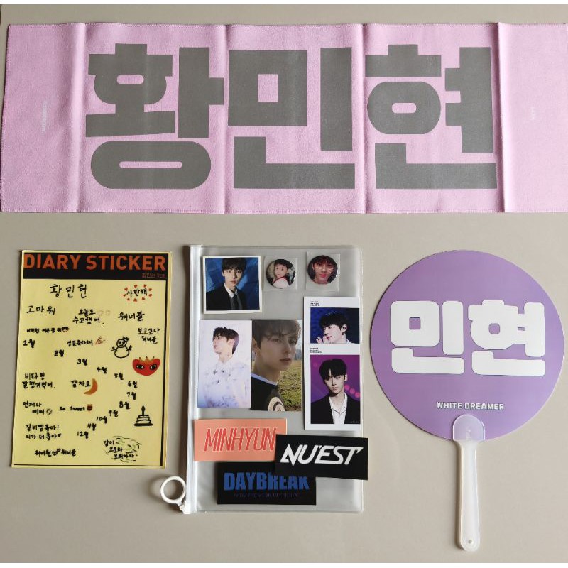 NUEST HWANG MINHYUN SLOGAN REFLECTIVE FANSITE merchandise photo fan