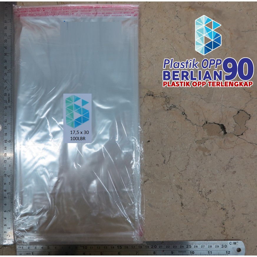 

17,5X30 CM PLASTIK OPP (SEAL/LEM) TEBAL 20 MIC ASLI / PLASTIK KEMASAN