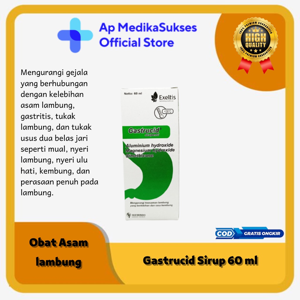 

Gastrucid Syrup 60 ml | Obat Untuk Asam Lambung