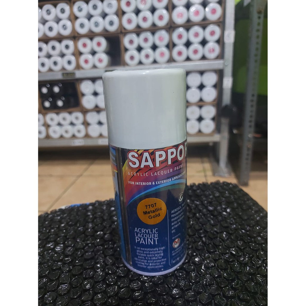7707-Metallic Gold : Sapporo Spray Paint / Cat Semprot / Pylox / Pilok
