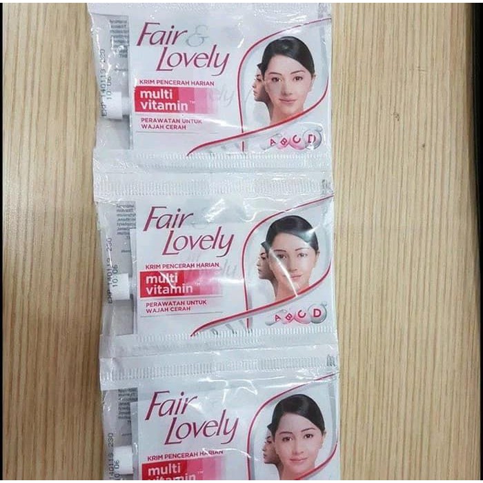 Cream Wajah Fair &amp; lovely Multi Vitamin Sachet 9 Gram Isi 12 Pcs