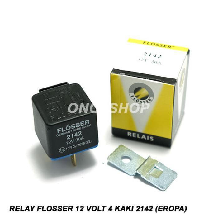 Relay Flosser 12 Volt 20/30 Ampere 4 Kaki 2142 Eropa last stok