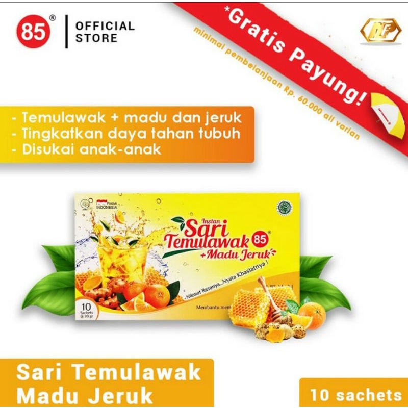 SARI TEMULAWAK 85 INSTANT 200 GR 10 SACHET