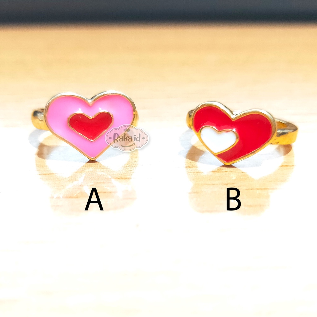 Cincin Anak Motif Love Perhiasan Cantik Anak 1157