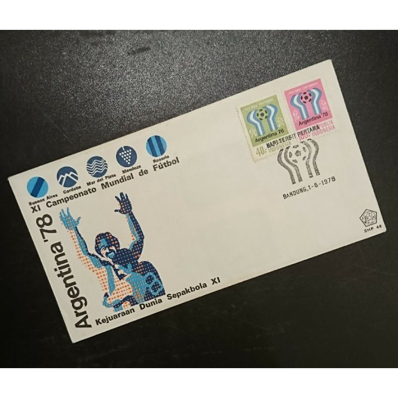 

Sampul Hari Pertama Prangko Perangko Indonesia seri World Cup Argentina 1978