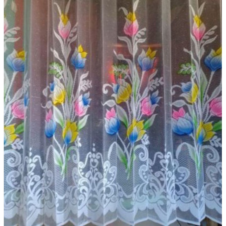 Promo Gorden Fitrase Motif Bunga Tulif Bunga Matahari Bunga Polos Putih Dalaman Gorden Motif Bunga