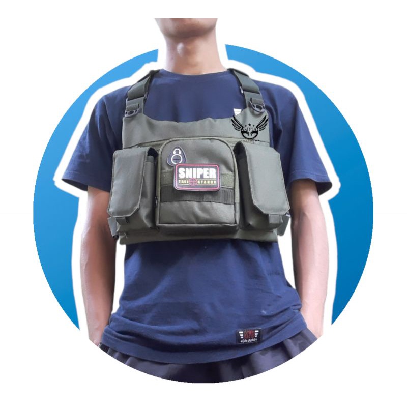 Afd Chest bag rig tas sepeda pelindung dada chest bag tactical tas selempang dada pria wanita