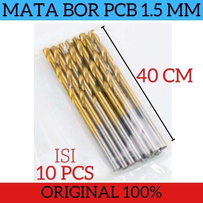 Isi 10 Pcs Mata Bor Besi Kayu PCB Ukuran 1.5mm 1.5 mm 1.5mm Drill Bit