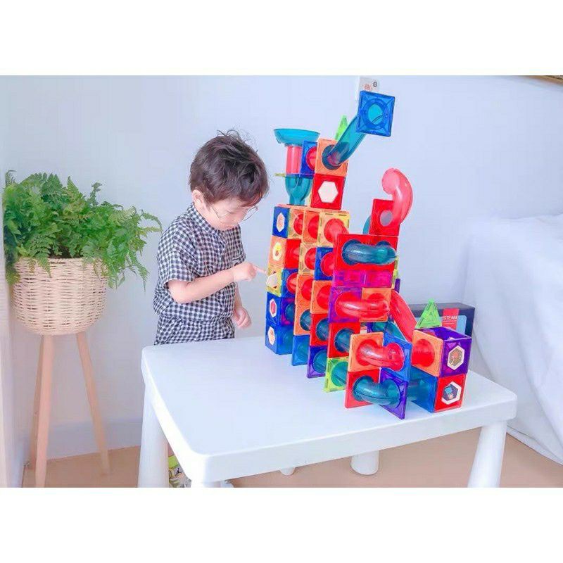 READY Magworld 115 pcs - magnetic marble run set